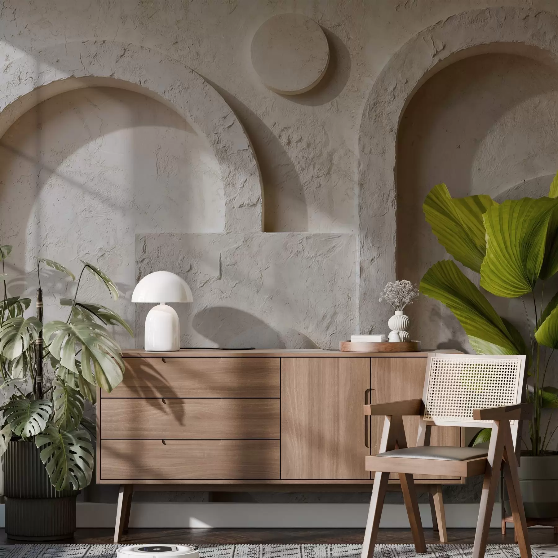 Шпалери Об'ємна геометрія з бетону w05186