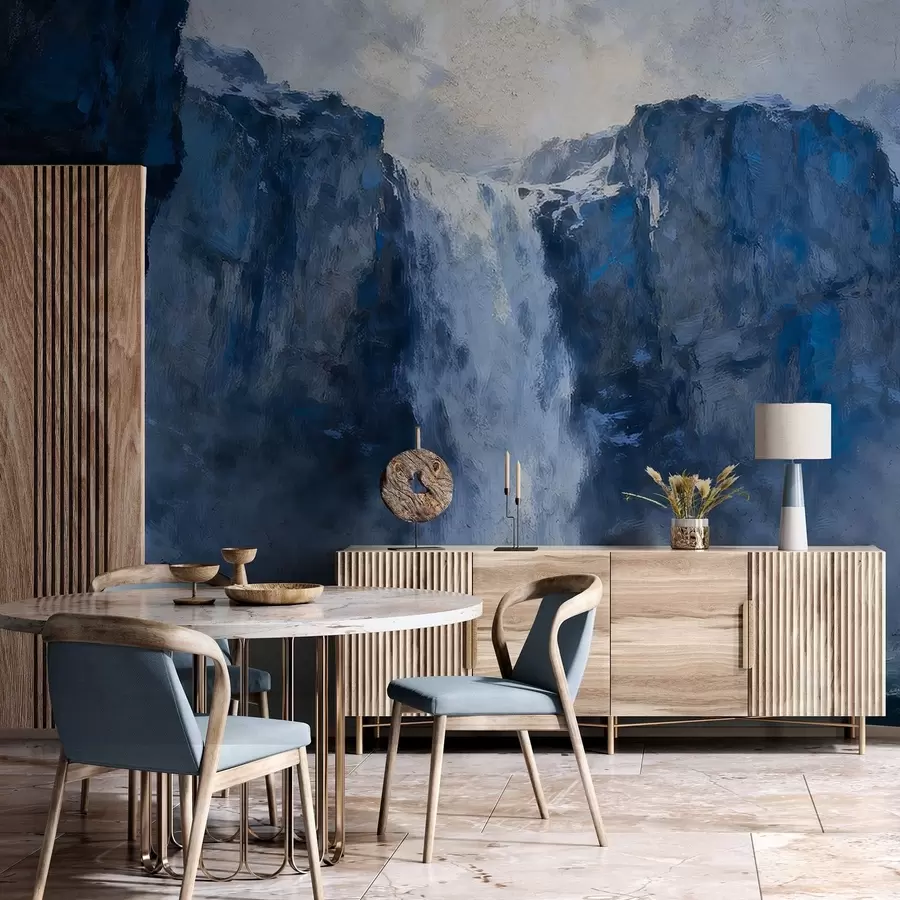 Шпалери Водоспад, намальований у стилі гранж w05177