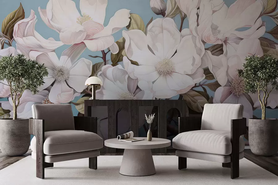 Шпалери Пишні квіти на гілці дерева w05178