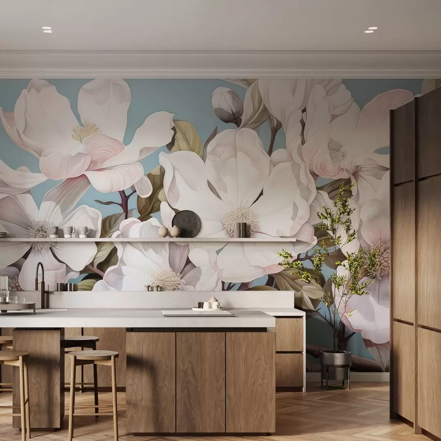 Шпалери Пишні квіти на гілці дерева w05178