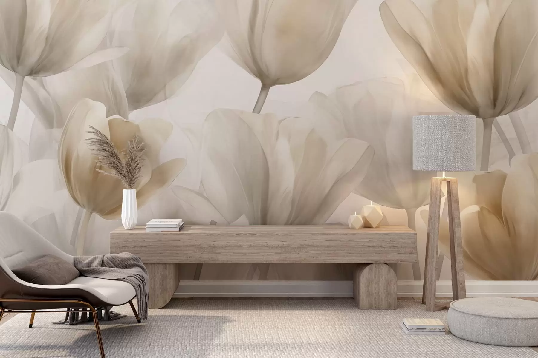 Шпалери Ніжні тюльпани w09699