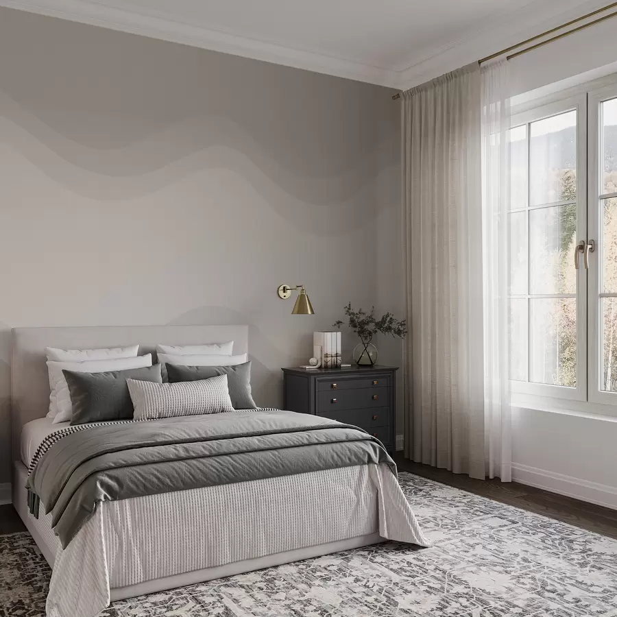 Шпалери Абстрактні хвилі в нейтральній бежевій палітрі w05132v3