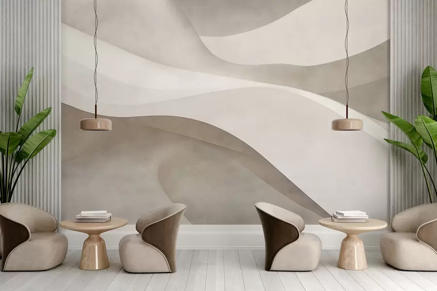 Шпалери Абстрактна стіна, хвилі w09694