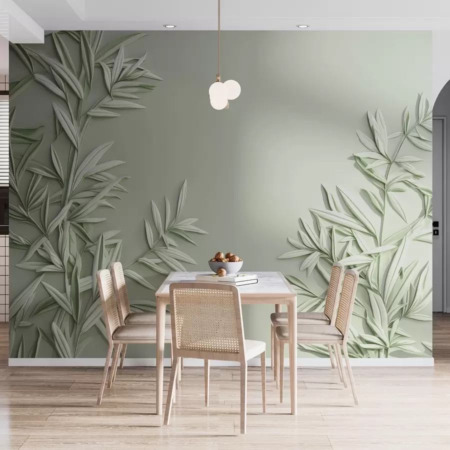 Шпалери Імітація барельєфних листів w05244v1