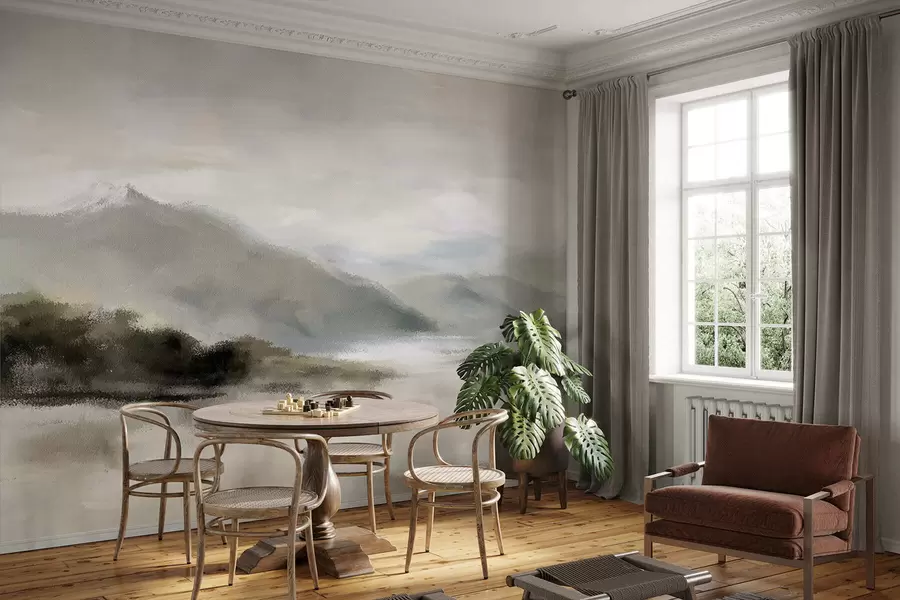 Шпалери Пофарбовані гори w05248