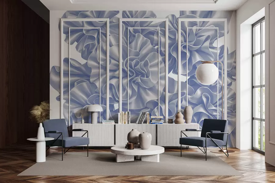 Шпалери Імітація квітів зі стрічок w05252v1