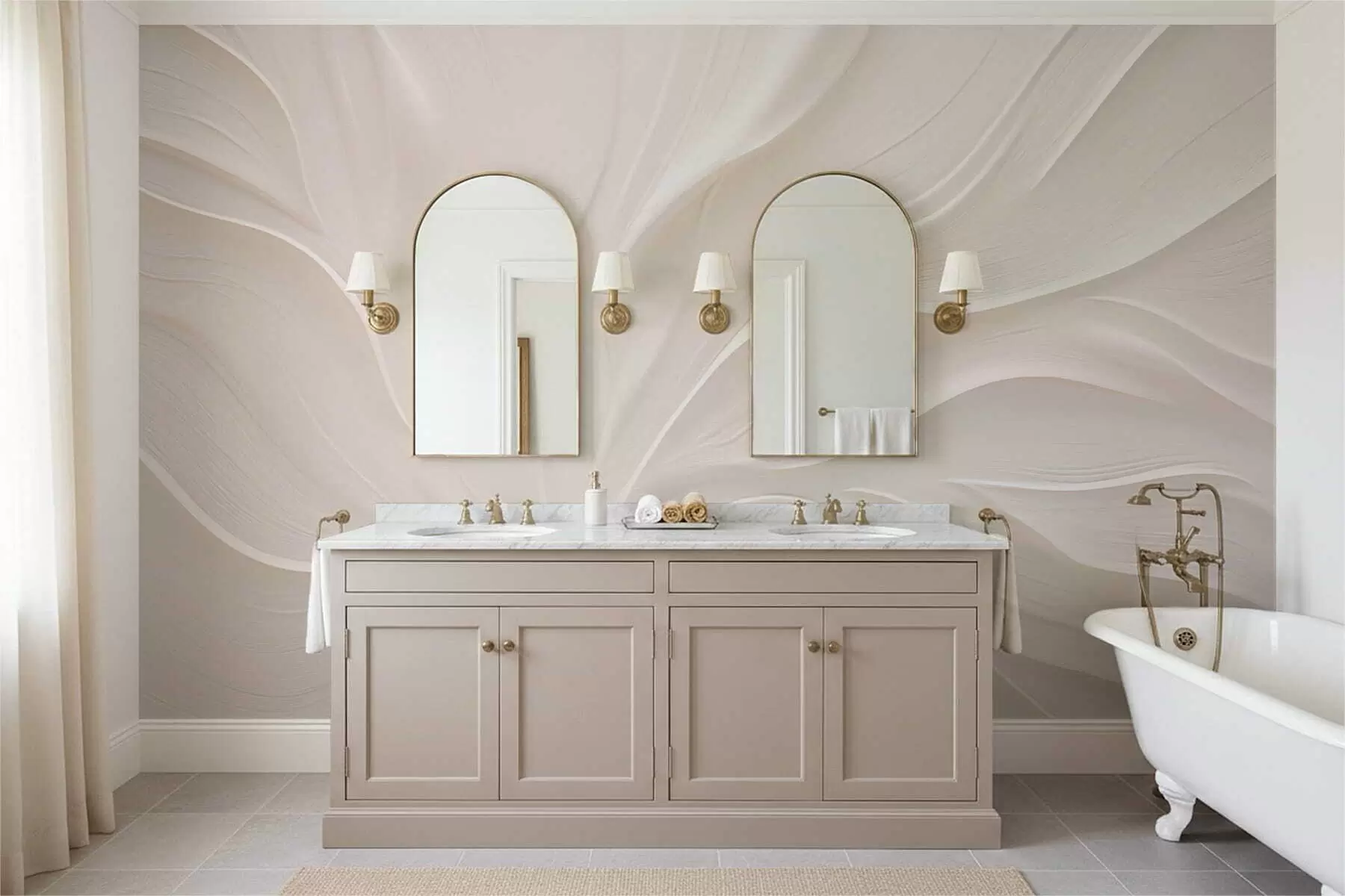 Шпалери Ніжні напівпрозорі листки на гілці w05267