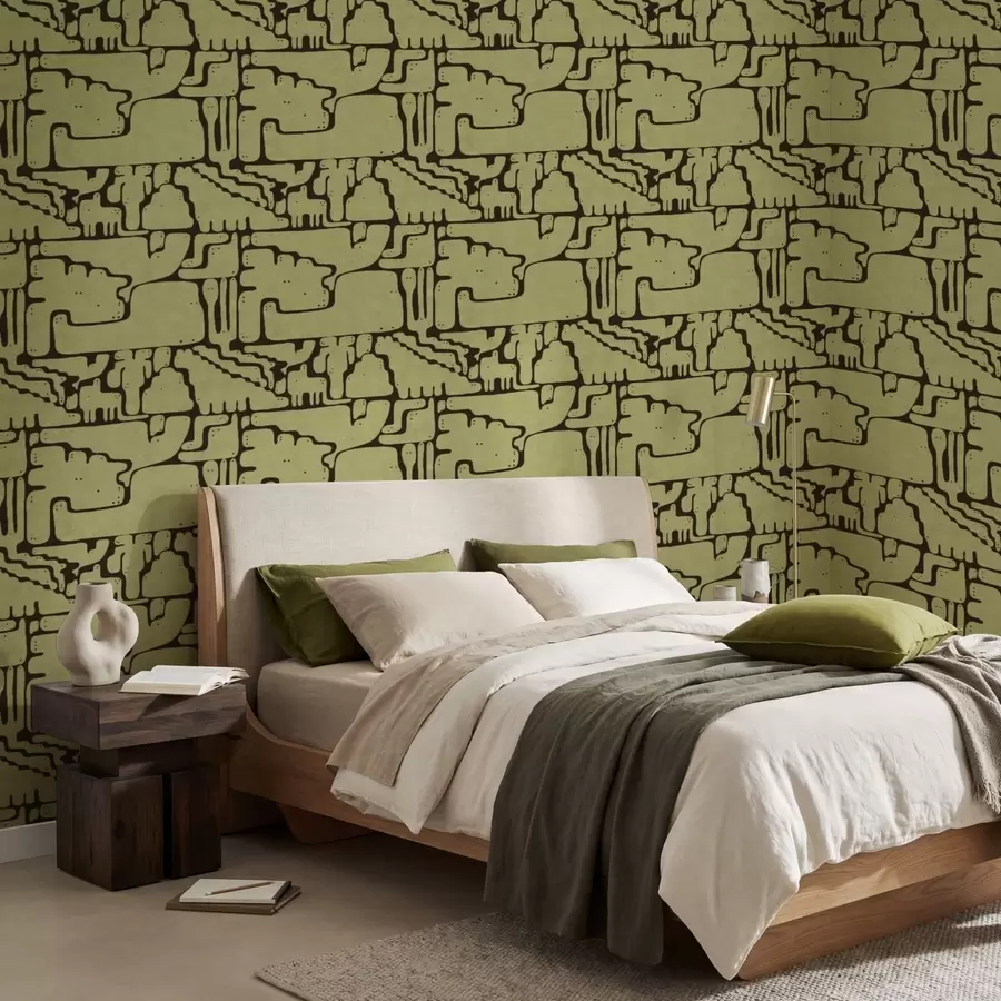 Шпалери Абстрактний візерунок з темними лініями a01122v1