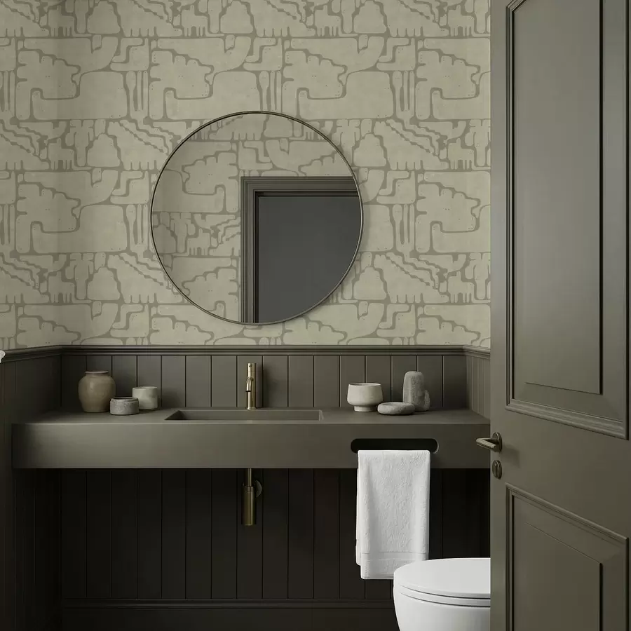 Шпалери Легкий абстрактний візерунок з м'якими формами a01122v2