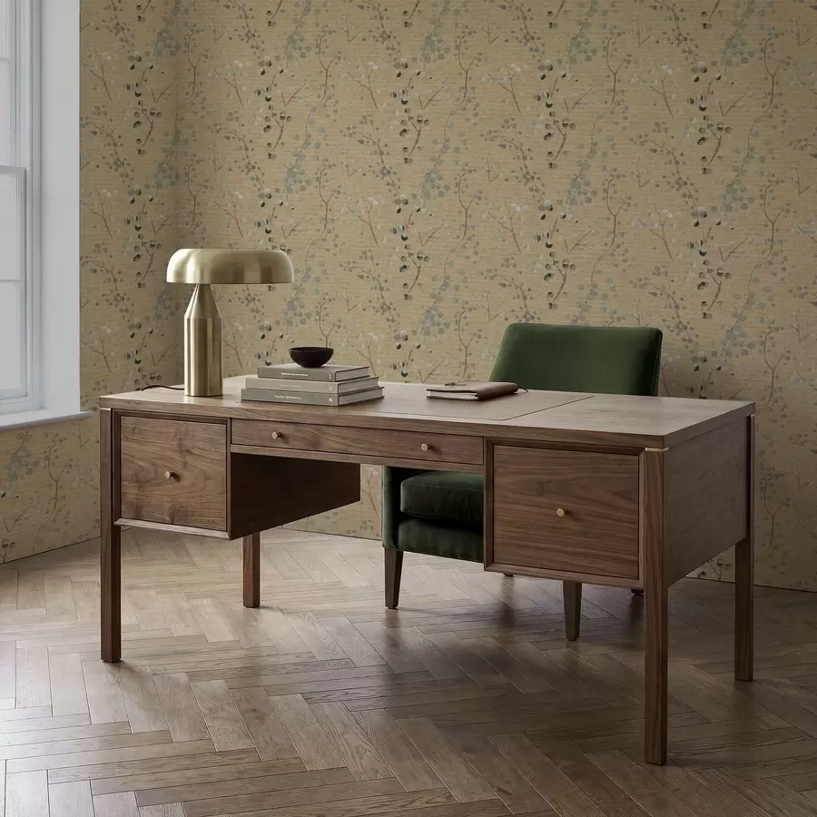 Шпалери Абстрактний ботанічний візерунок з колами a01126