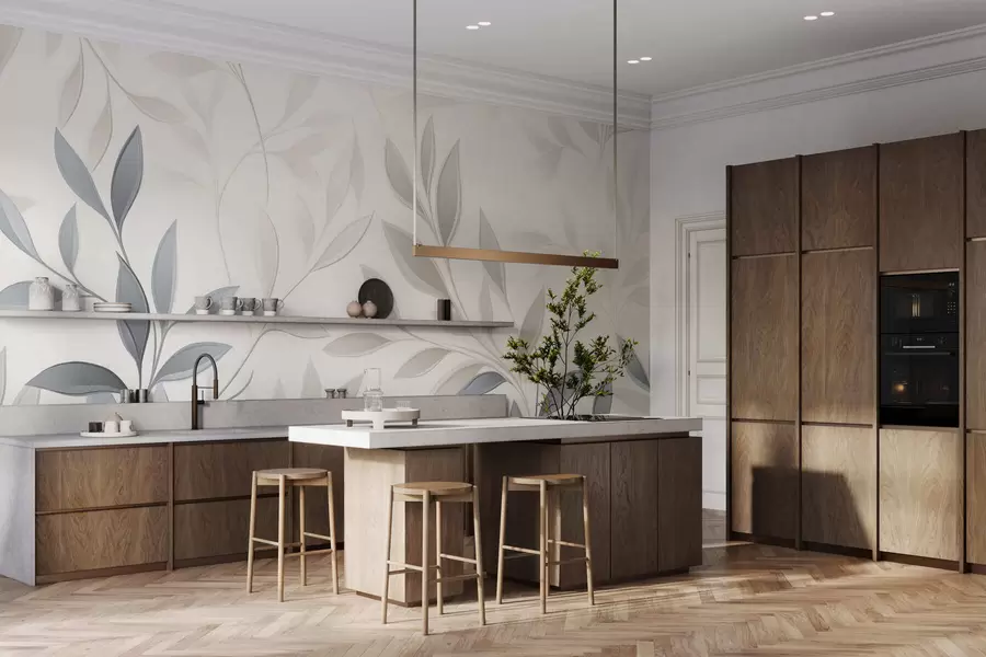 Шпалери Тиша серед листя w05279