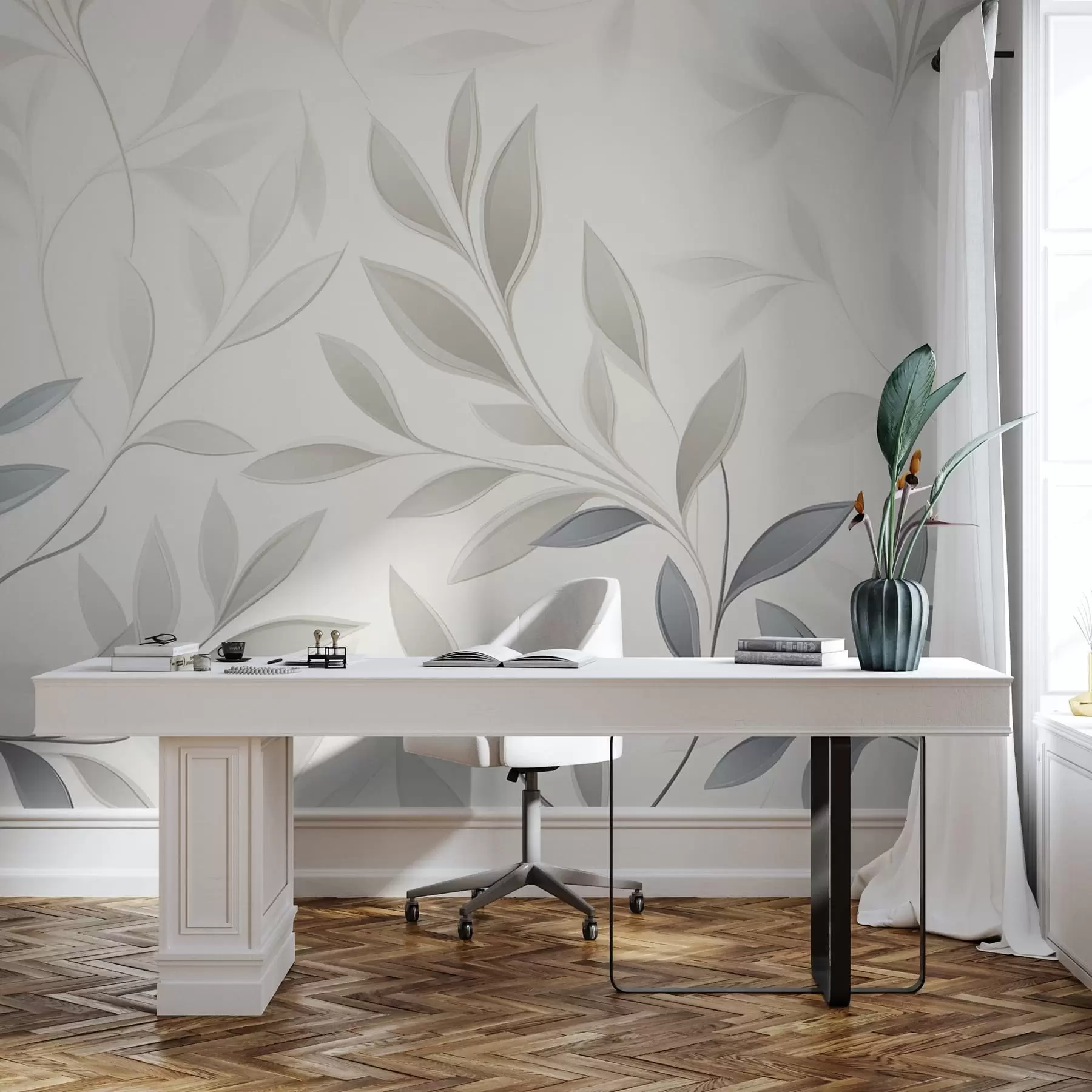 Шпалери Тиша серед листя w05279