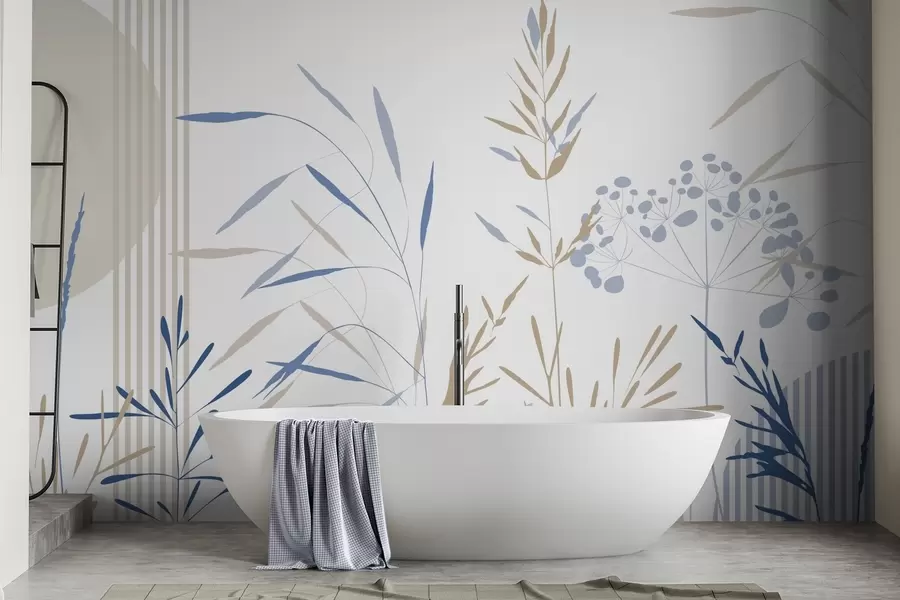 Шпалери Абстрактні силуети рослинності w05375v2