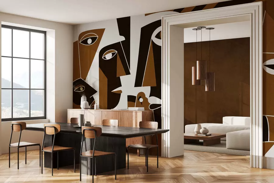 Шпалери Обличчя в африканському стилі w05446