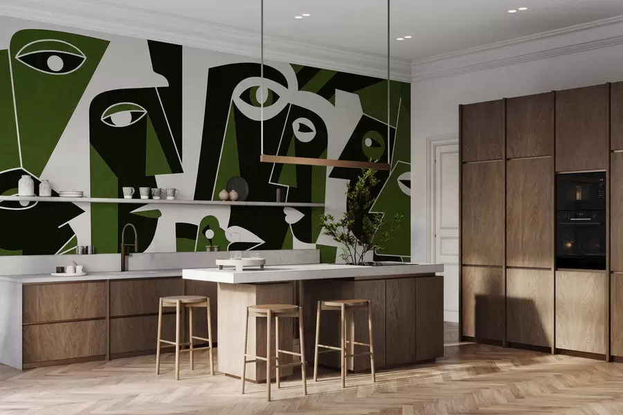 Шпалери Обличчя в африканському стилі w05446v3