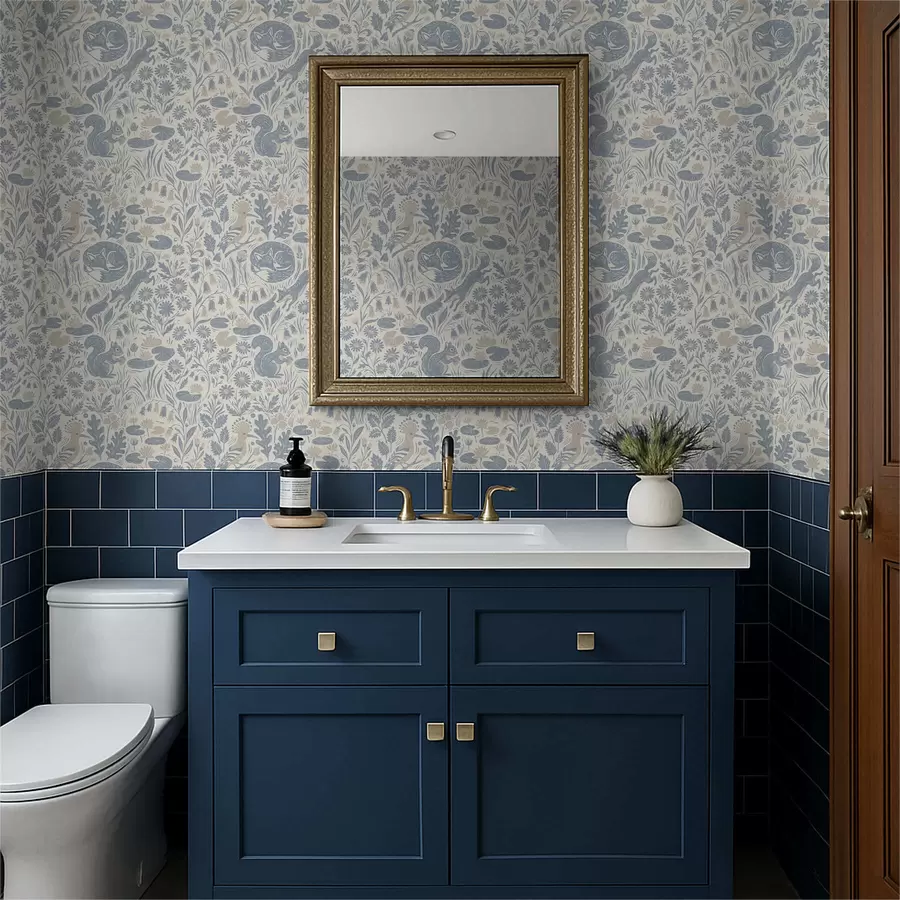 Шпалери Декоративний візерунок із лісовими тваринами a01158