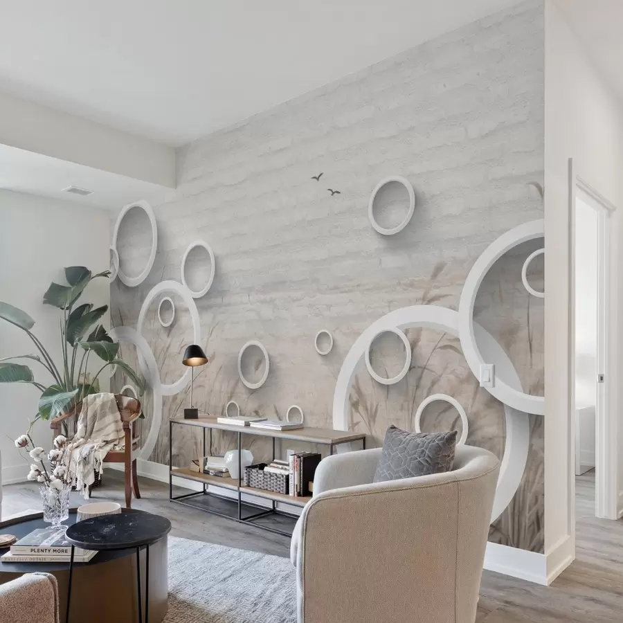 Шпалери Абстрактні кола w09781