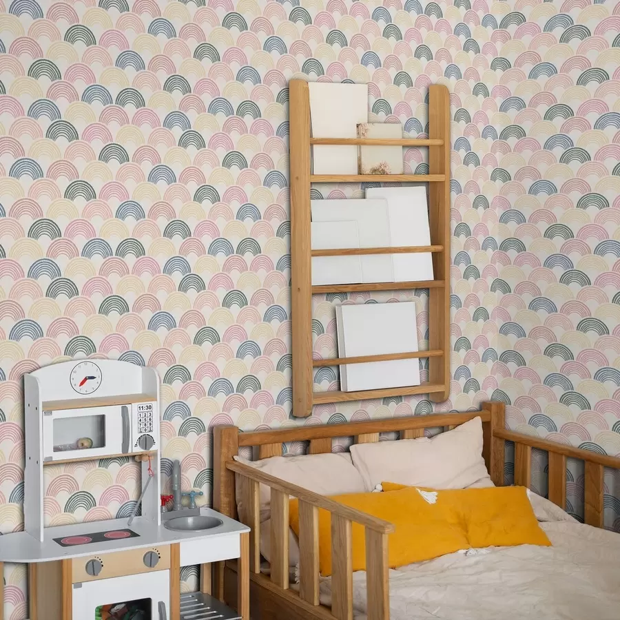 Шпалери Різнокольорові арки у повторюваному візерунку a01164