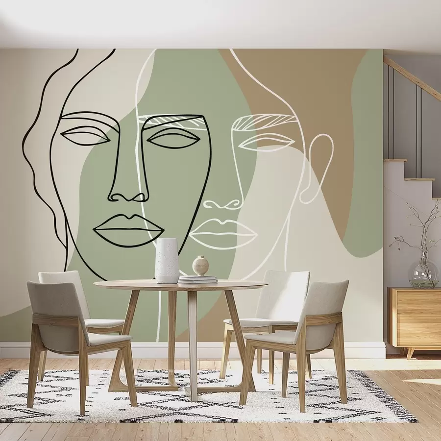 Шпалери Абстрактні обличчя w05550