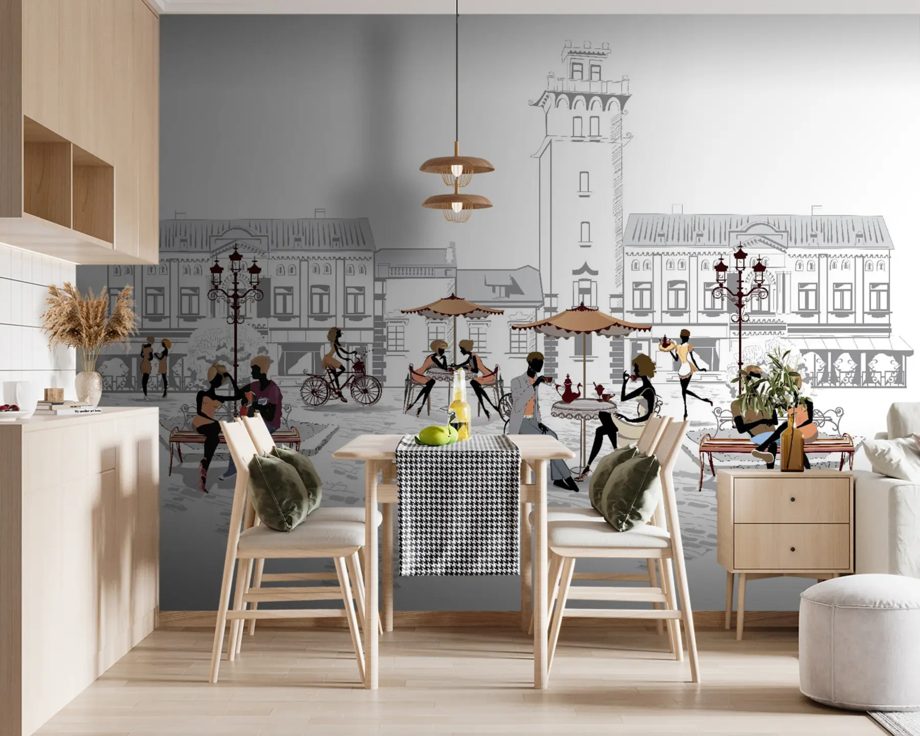 Шпалери Вуличне кафе u56109