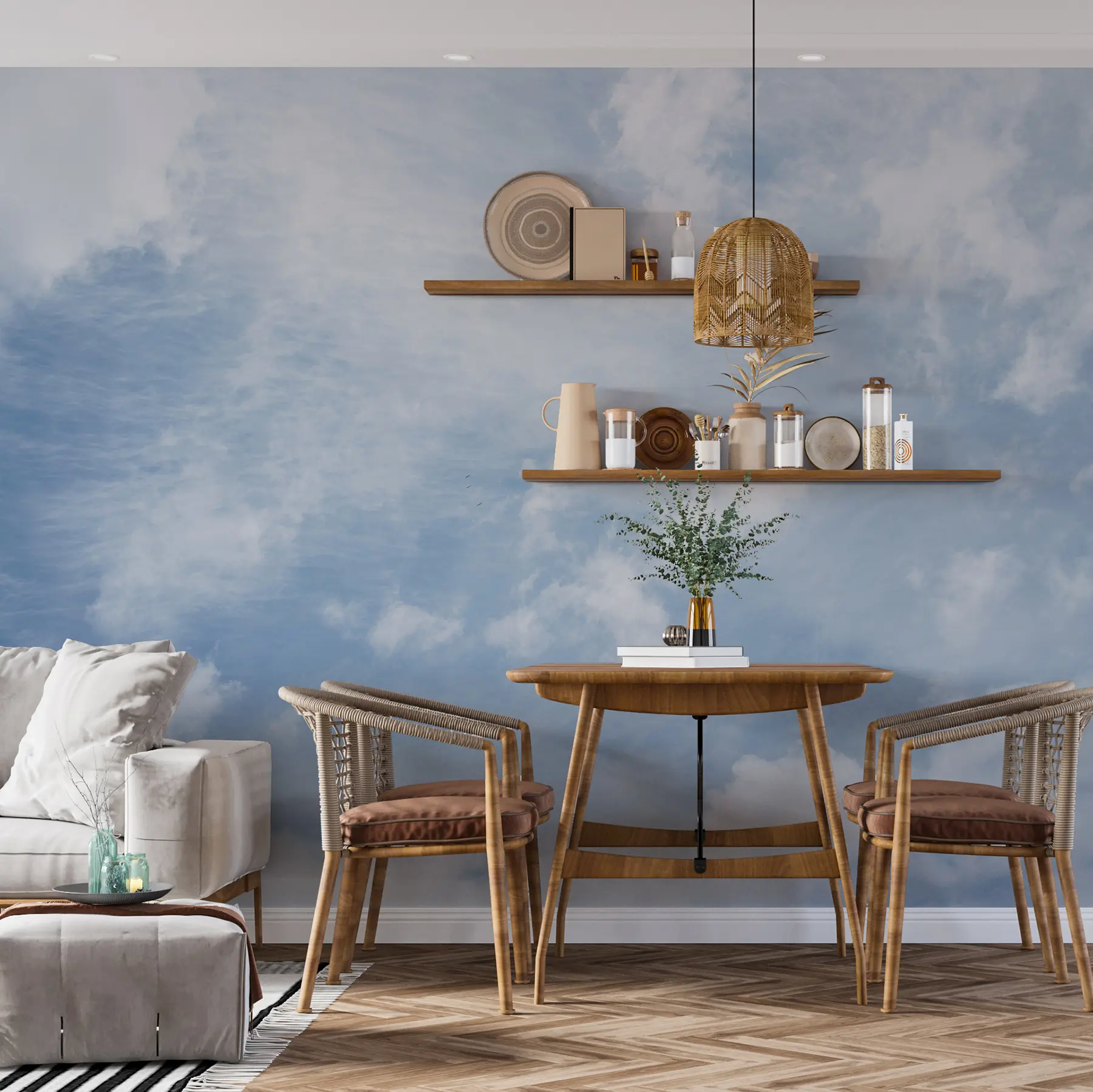 Шпалери Хмари, блакитне небо u21064