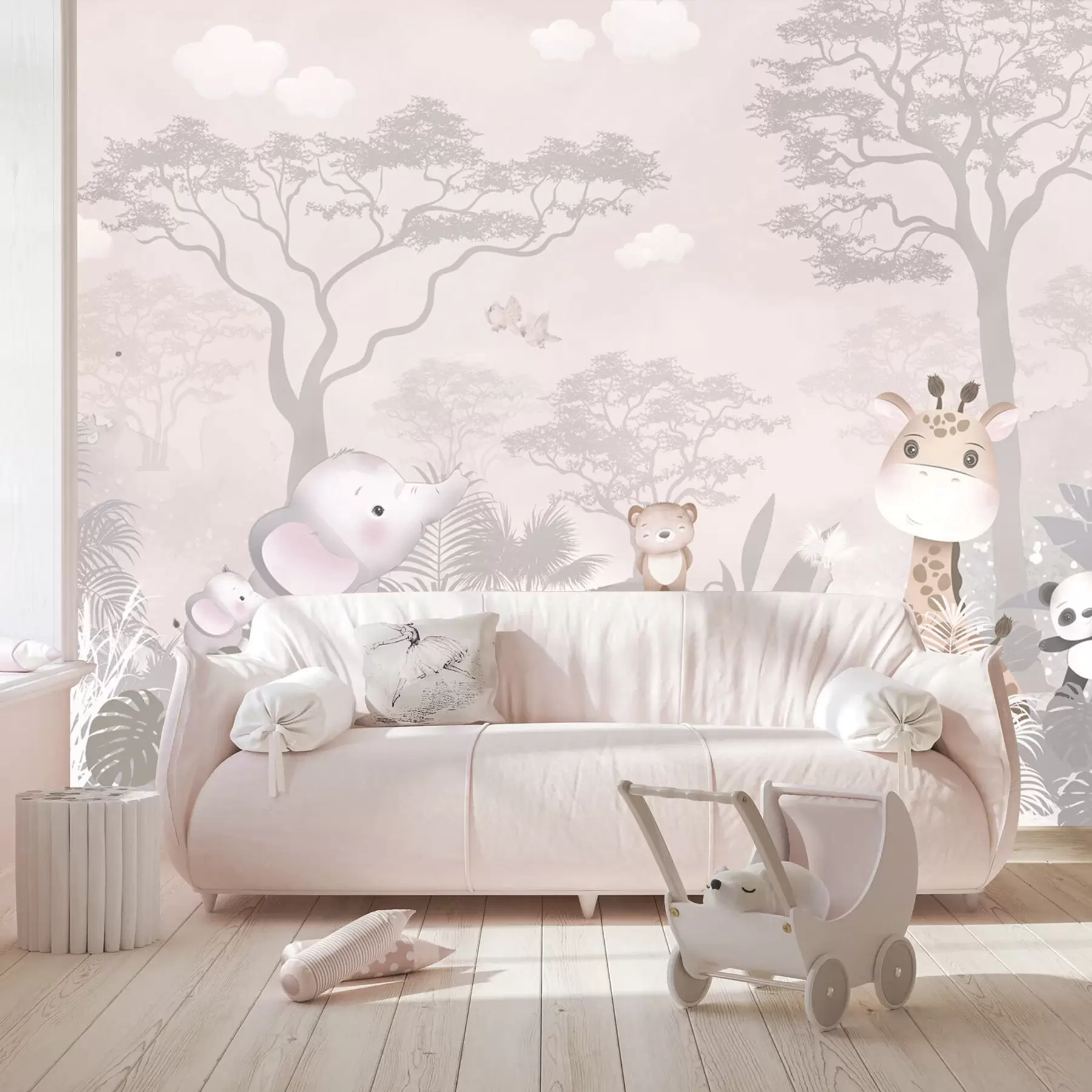 Шпалери Милі маленькі тварини в савані u73878