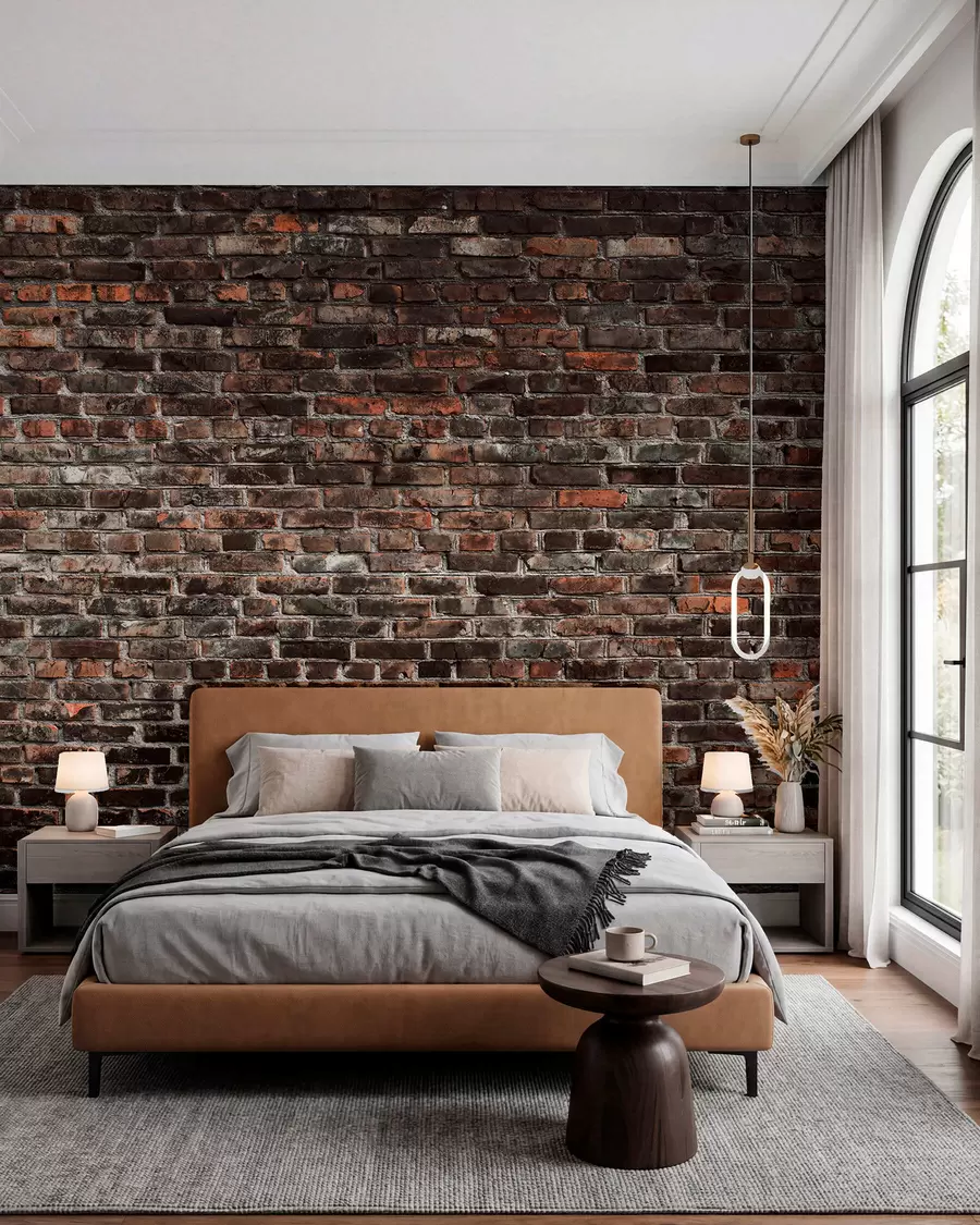 Шпалери Brick Black u74267