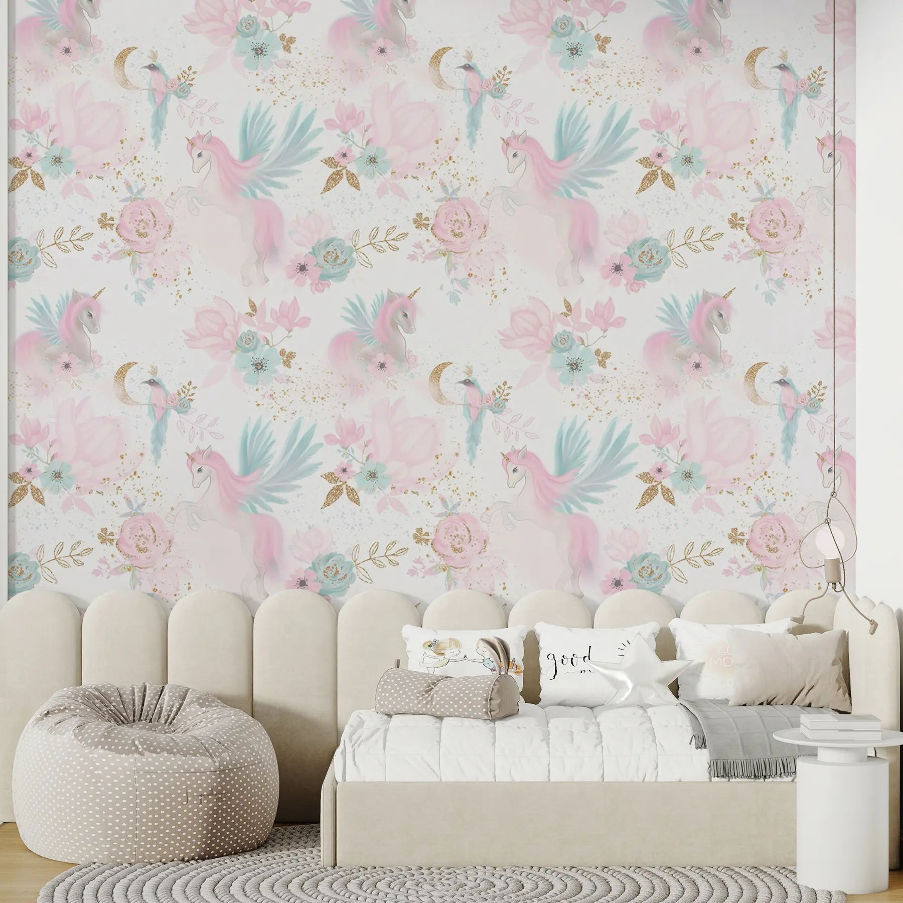 Шпалери Єдинороги з рожевими гривами u78494