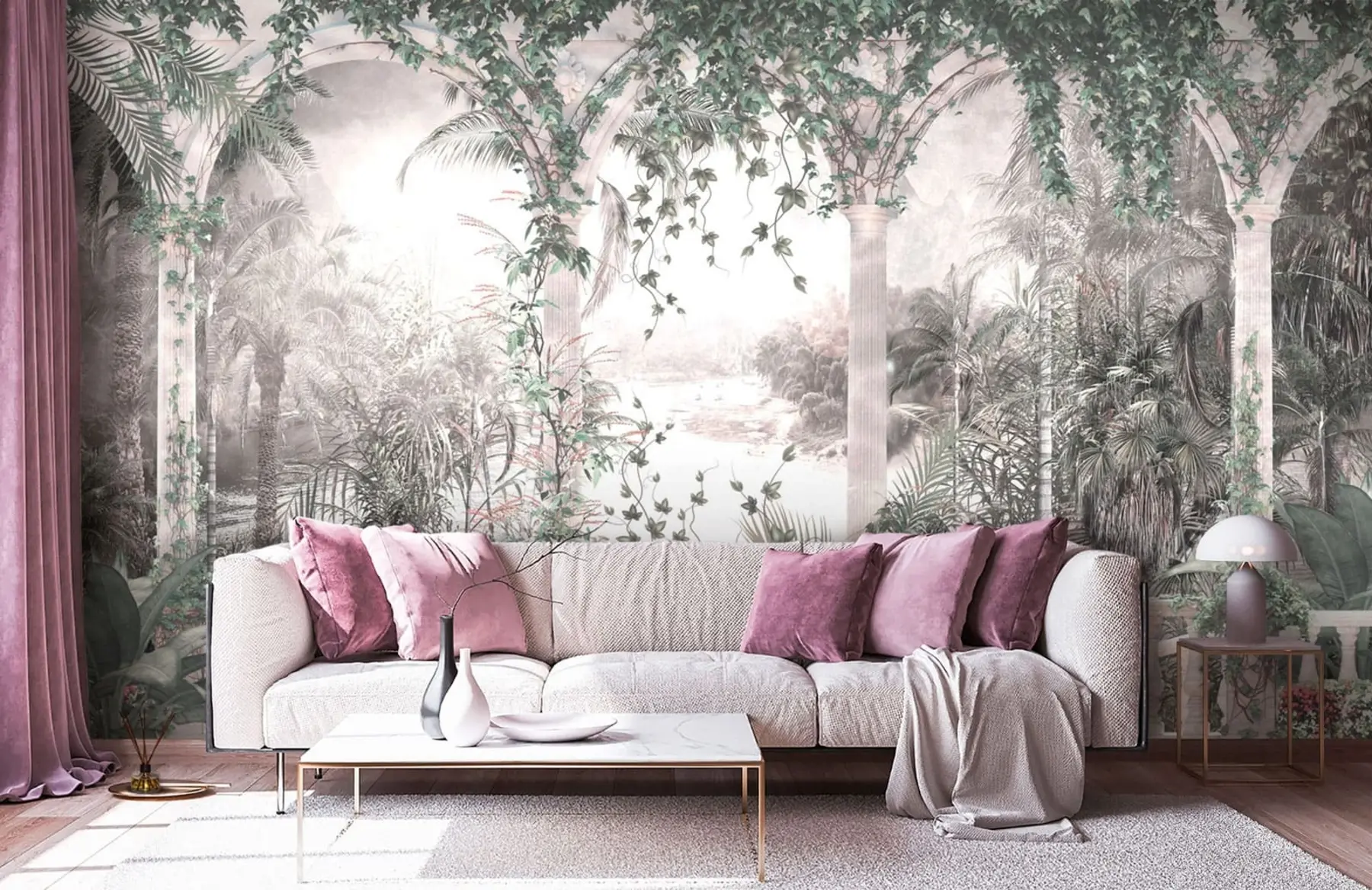 Шпалери Античні арки у садку u94141