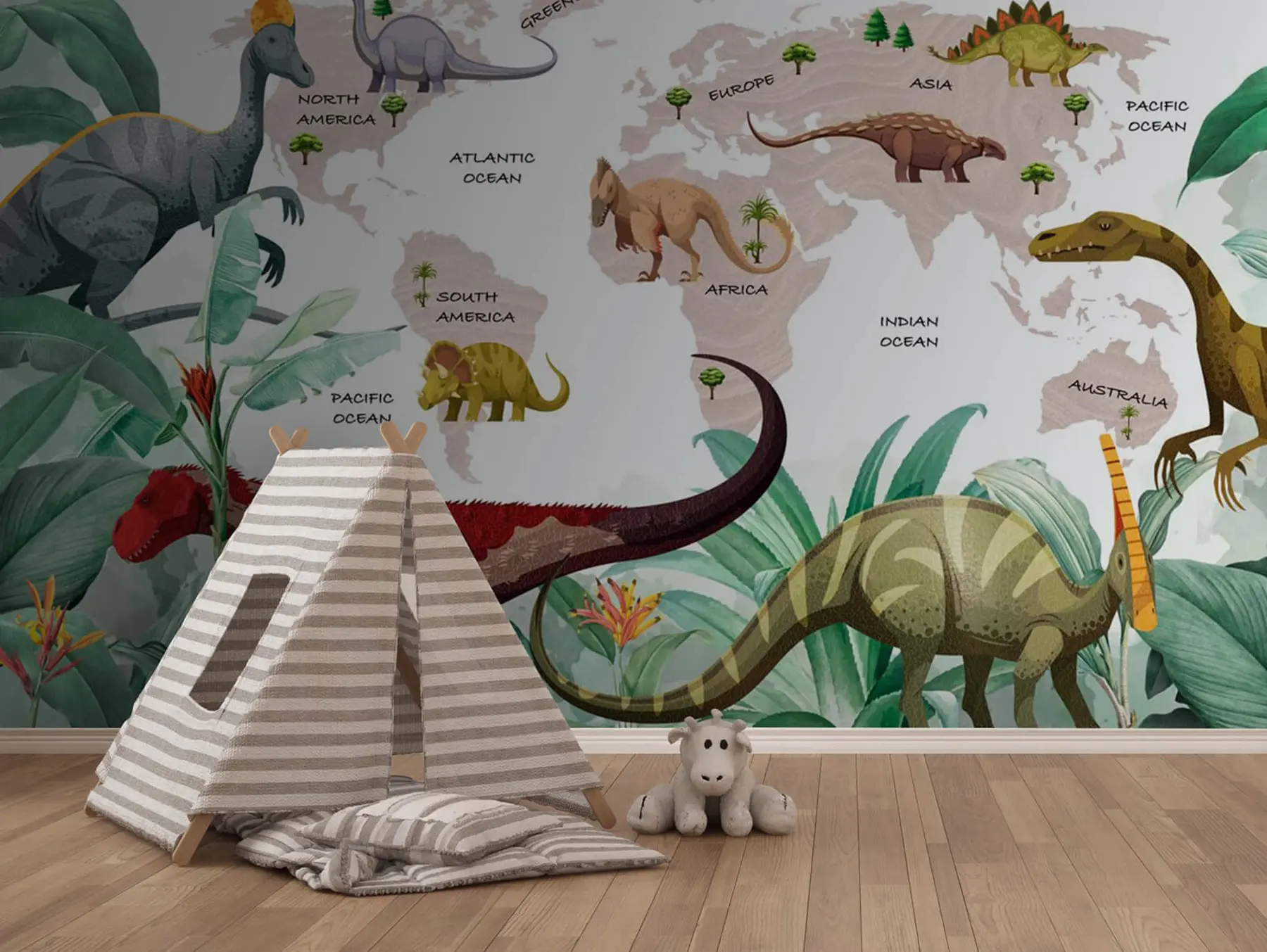 Шпалери Карта динозаврів світу u71068v4