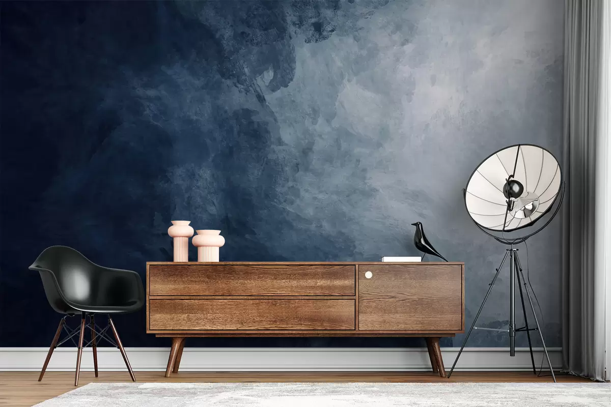 Шпалери Синій гранж мармур гранж флюїд u03136