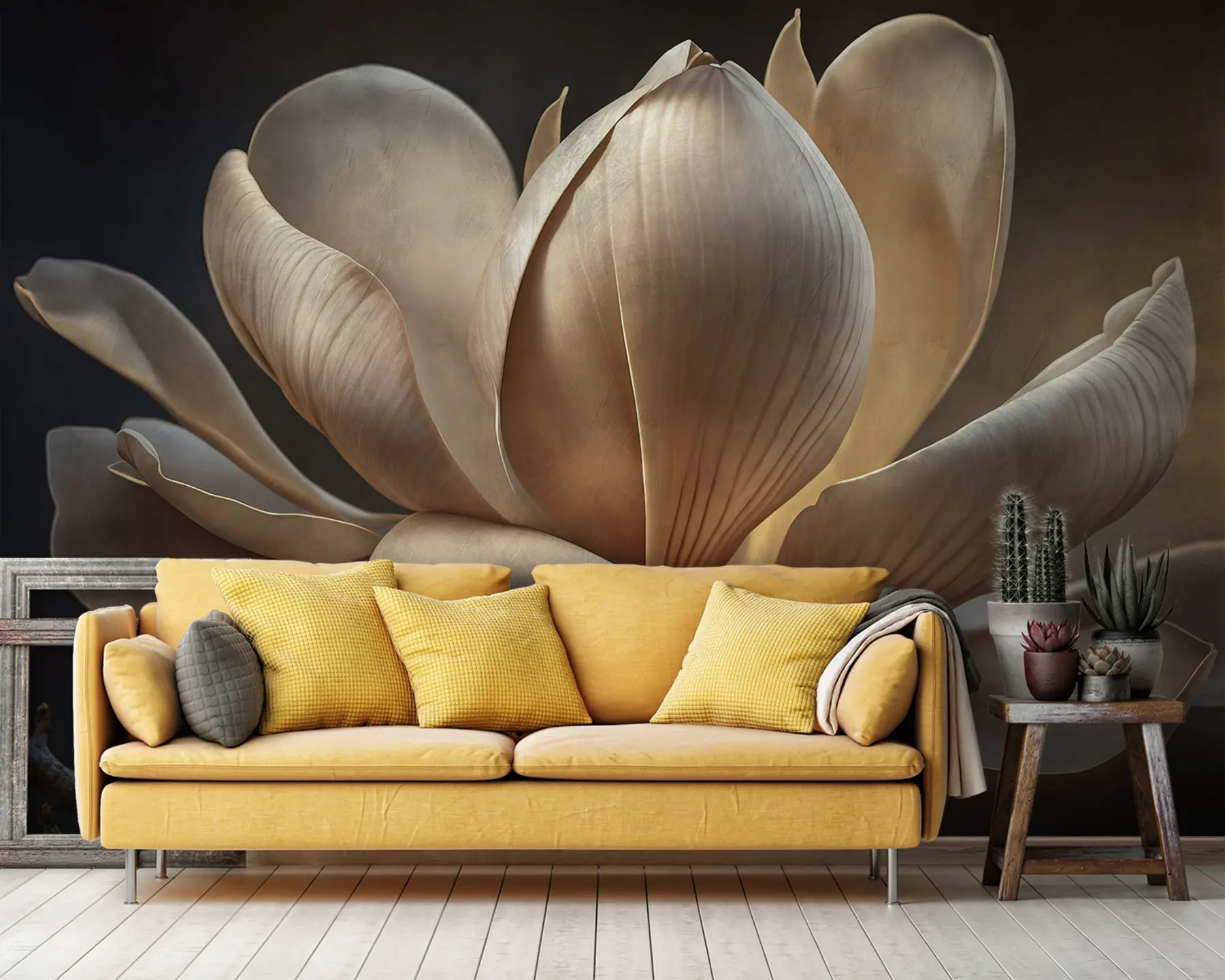 Шпалери Велика квітка на темному тлі u94507