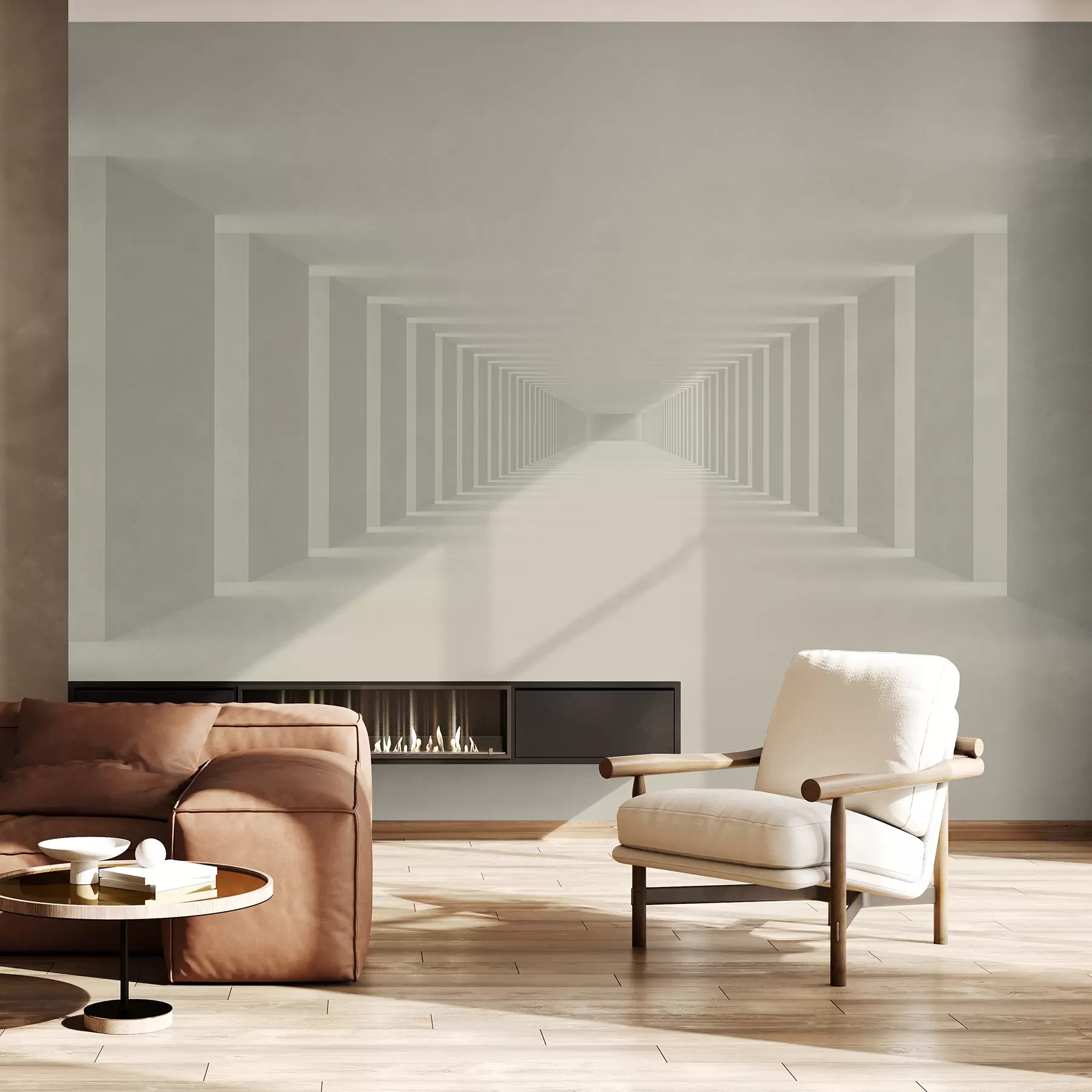 Шпалери Біла порожня світла кімната u95066