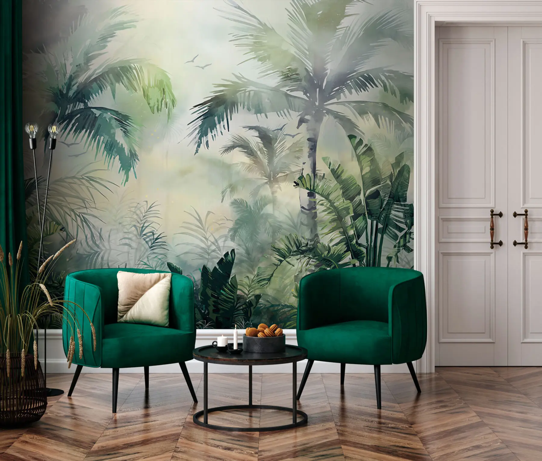 Шпалери Тропічні джунглі з пальмами u94632