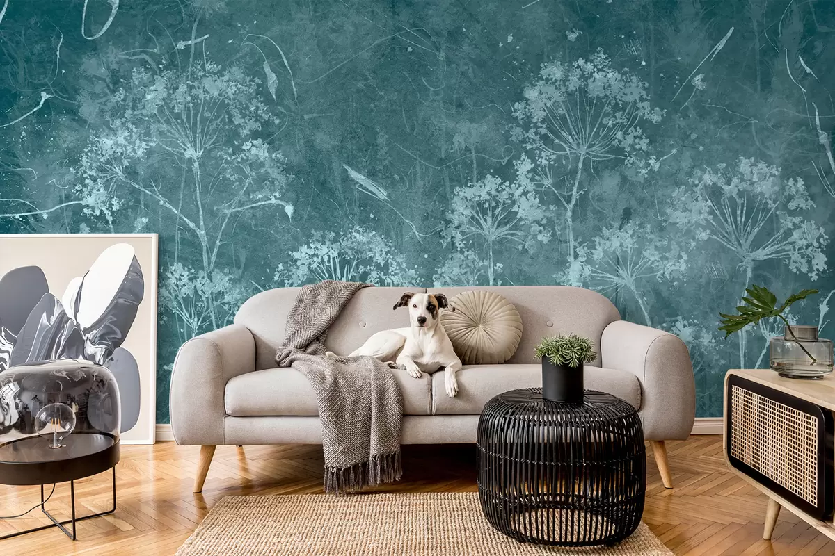 Шпалери Польові квіти в стилі гранж u96551