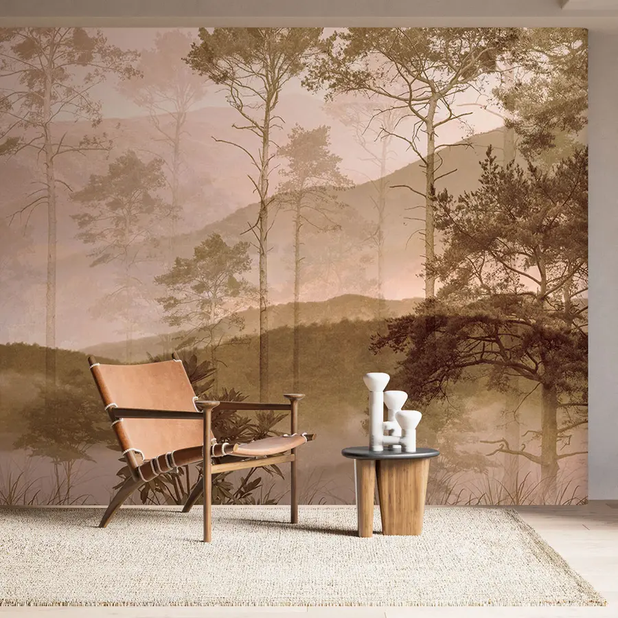 Шпалери Ліс у стилі гранж, фреска u97058