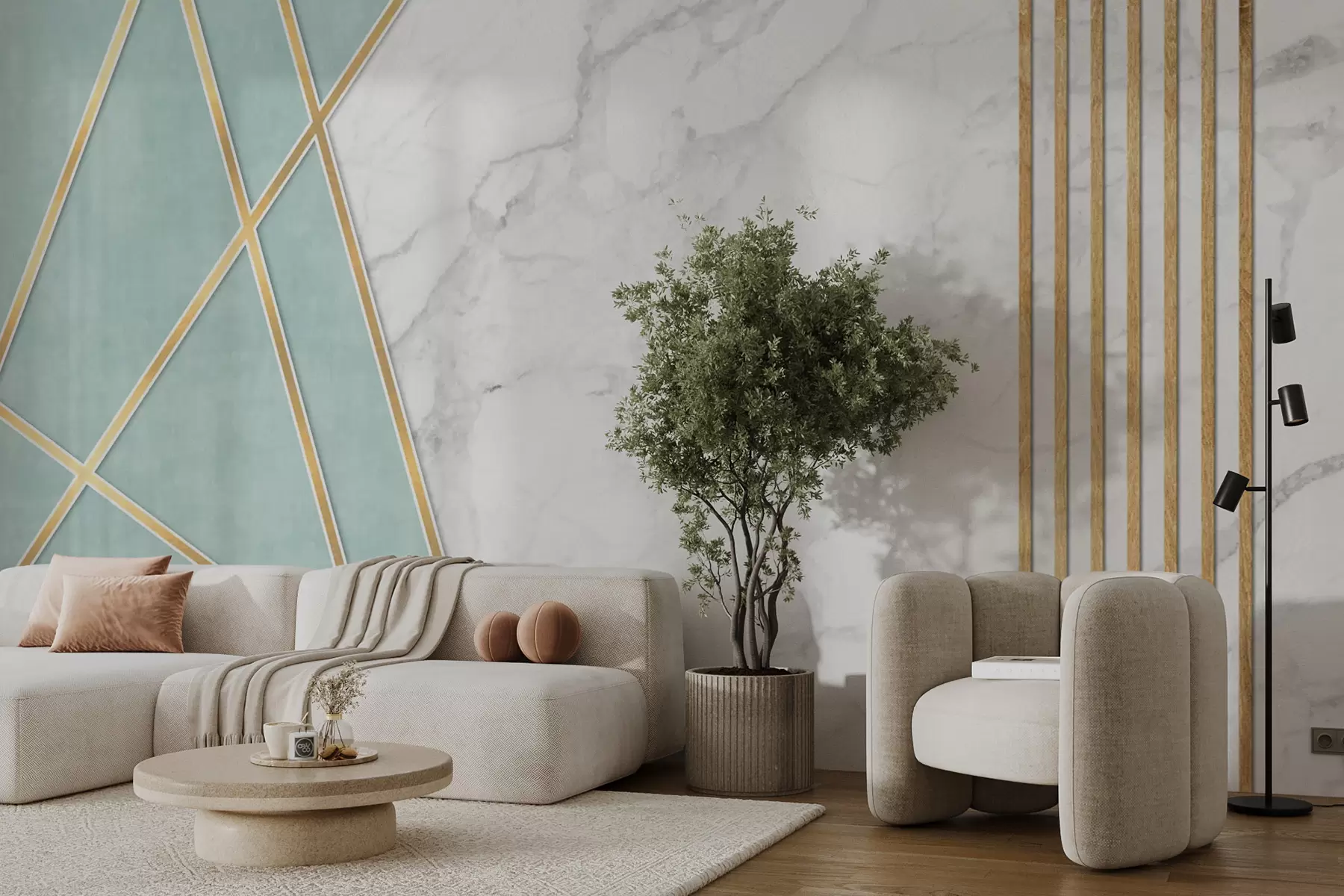 Шпалери Мармурове тло з геометрією та лініями u95385