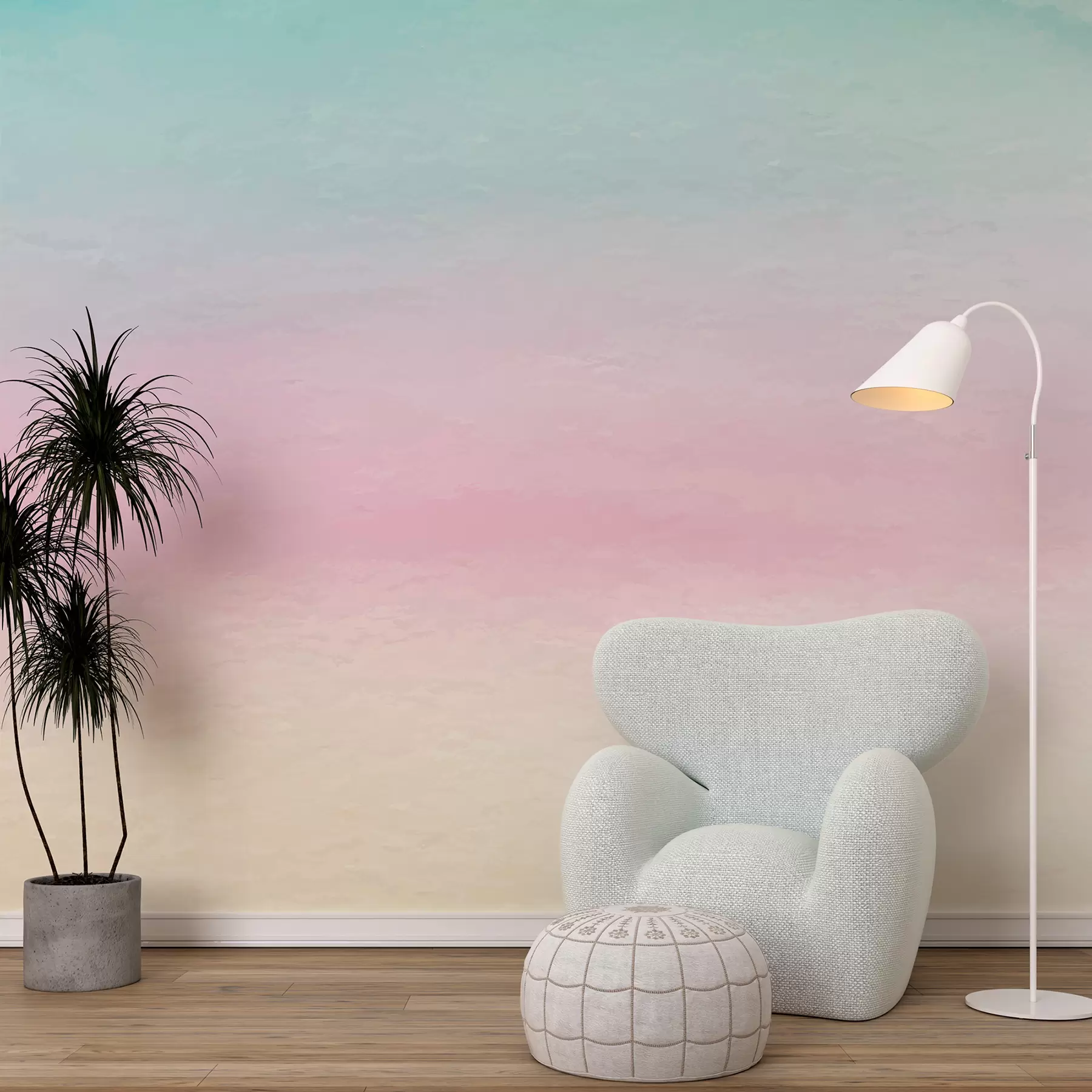 Шпалери Омбре в рожево-блакитному стилі u98238