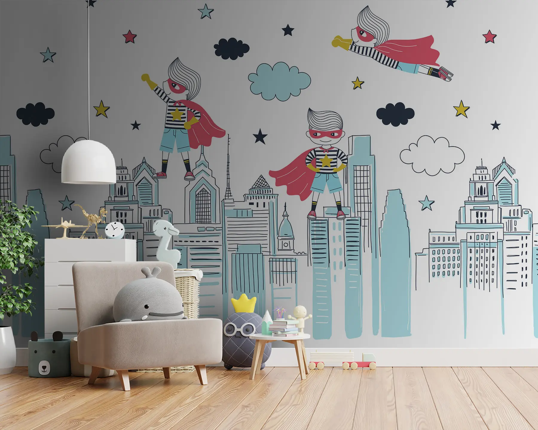 Шпалери Супергерої в місті u98819