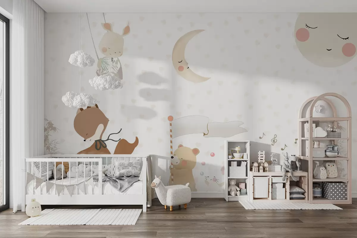 Шпалери Дизайн шпалер із милими тваринами u99000